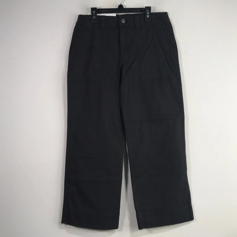 Women's Black Utility Wide Leg Crop Pant - 12 - Social Standard